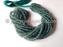 Teal Kyanite Faceted Roundelle Beads